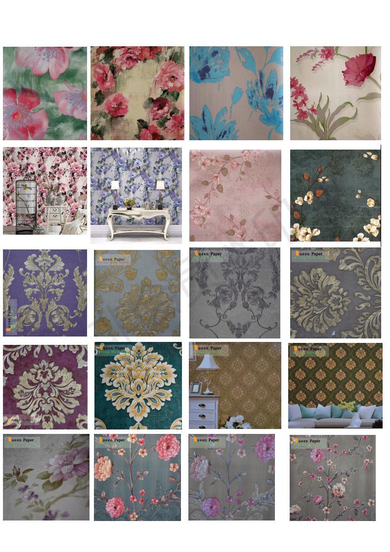 Building Material PVC Vinyl Home Decor Wall Paper / Self Adhesive PVC Wall Paper for Wall Decoration