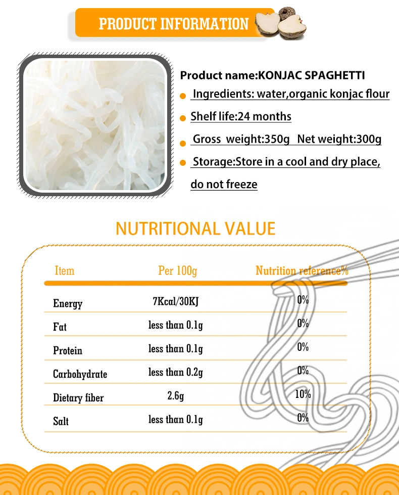 Gluten Free Organic Noodle Konjak Noodles Shirataki Noodles