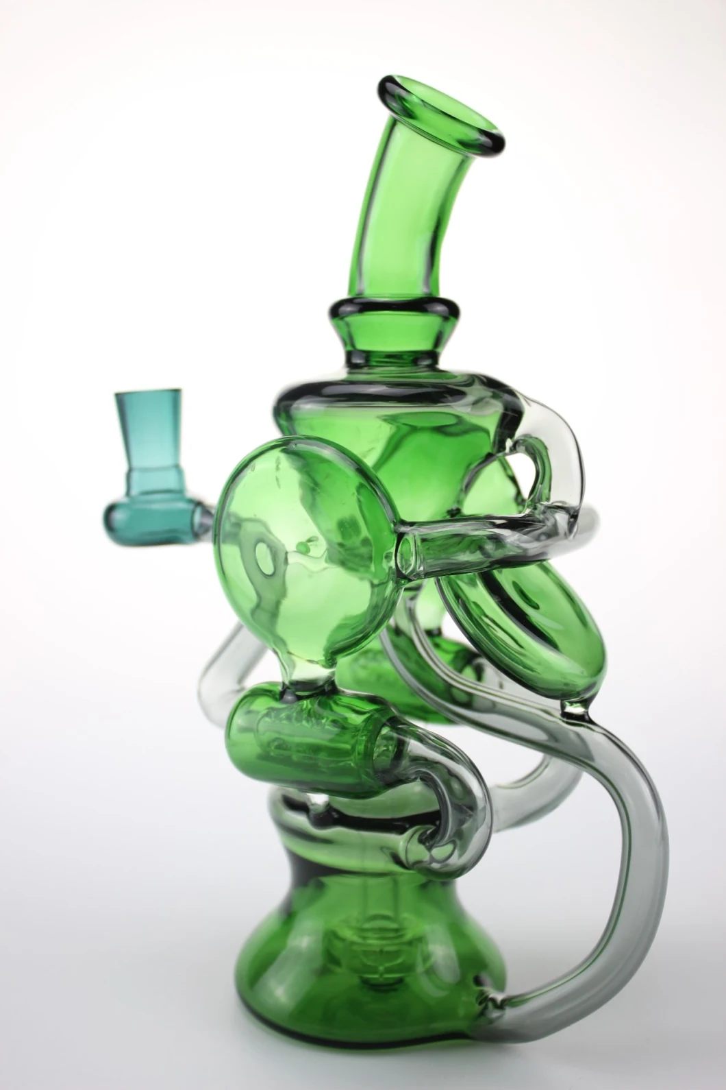 2019 New Design Glass Water Pipe Healthy Glass DAB Rigs Glass Smoking Recycler with Good Function