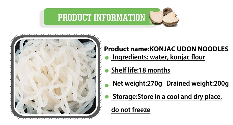 Gluten Free Diet Food Chinese Shirataki Konjac Udon Noodles