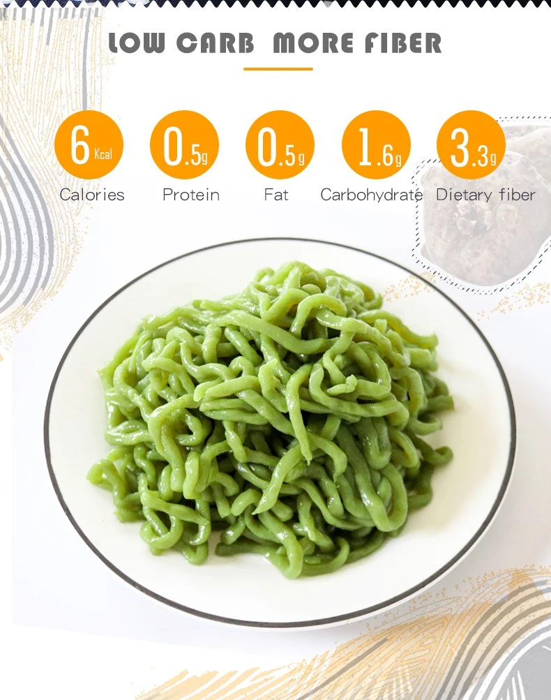 Konjac Food Zero Sugar Delicious Spaghetti Spinach Konjac Udon Noodles