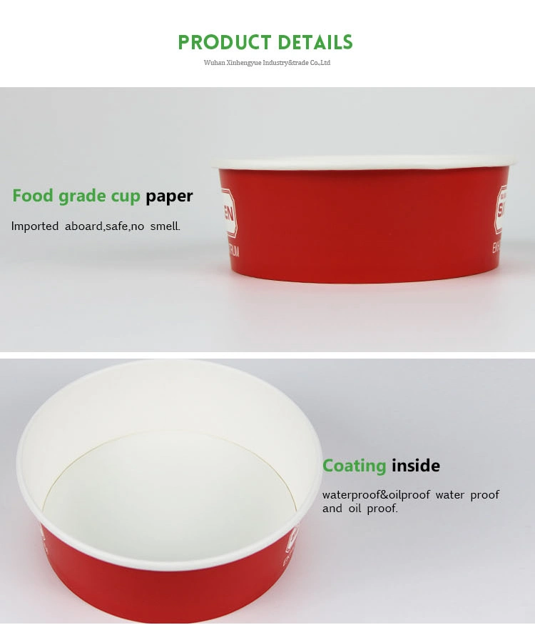 1000ml Paper Poke Bowl with Lid for Salad/Rice/Noodle/Sushi/BBQ