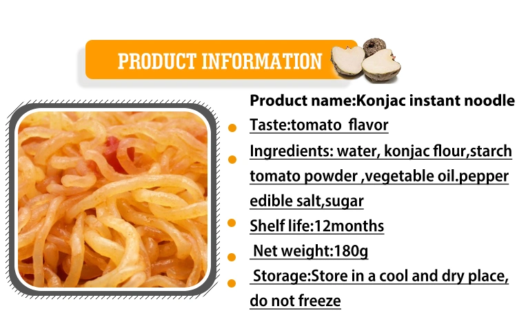 Tomato Flavor Konjac Instant Noodles Keto Health Products Diet Food