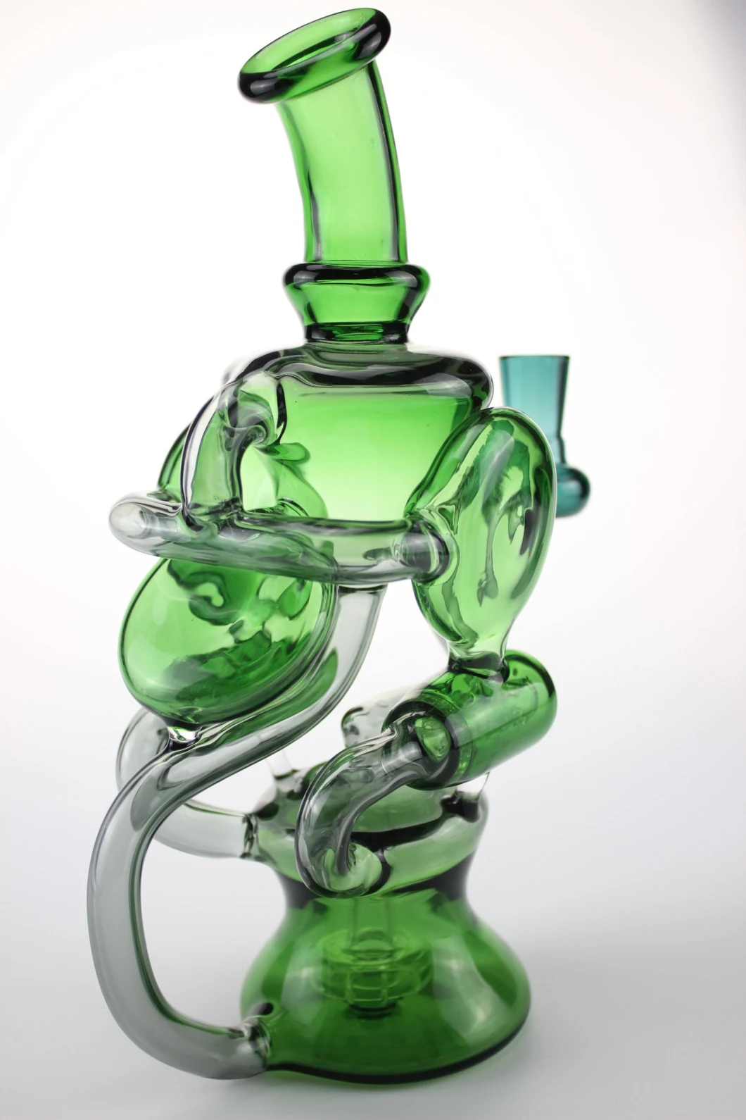 2019 New Design Glass Water Pipe Healthy Glass DAB Rigs Glass Smoking Recycler with Good Function