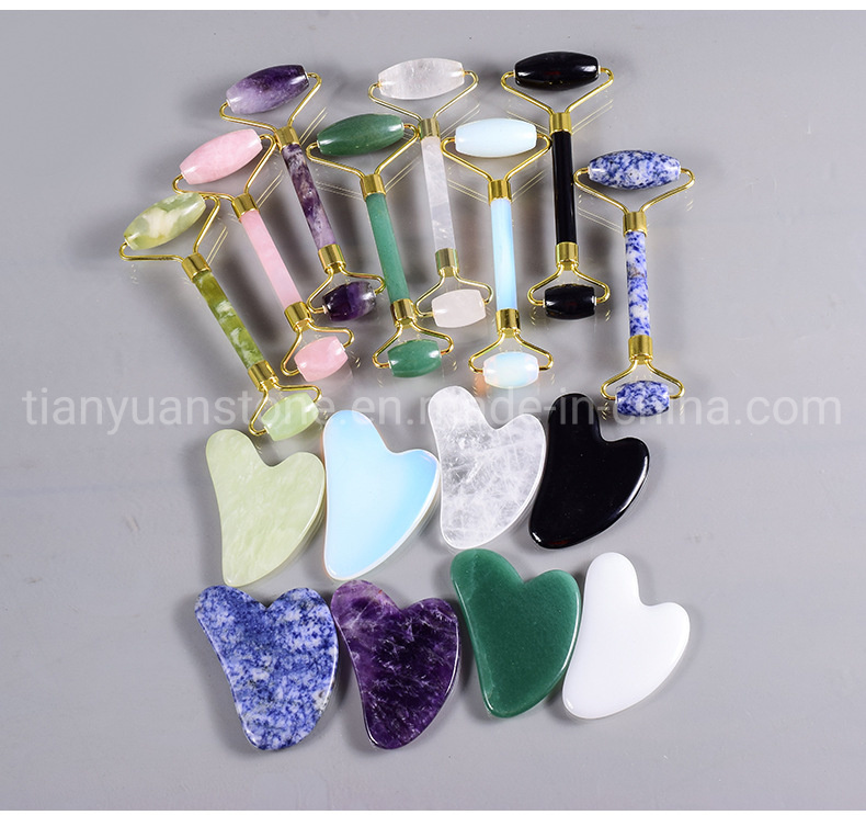 Clear Nature Quartz Crystal Face Massage Roller Stone Jade Face Roller