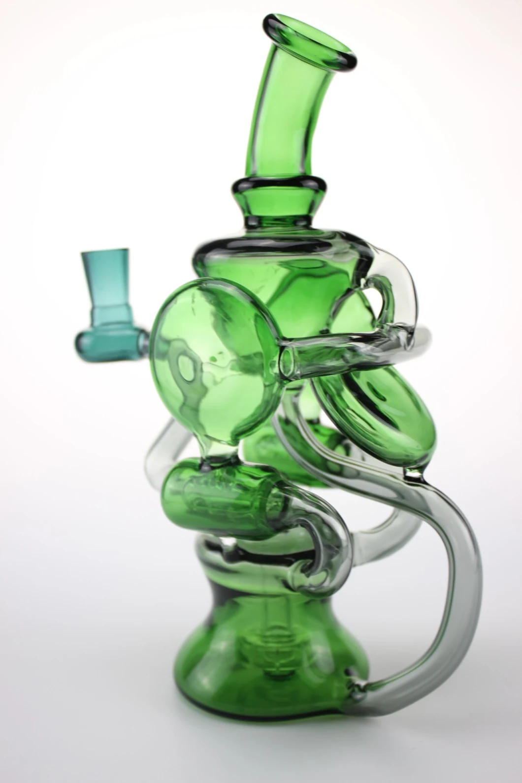 2019 New Design Glass Water Pipe Healthy Glass DAB Rigs Glass Smoking Recycler with Good Function