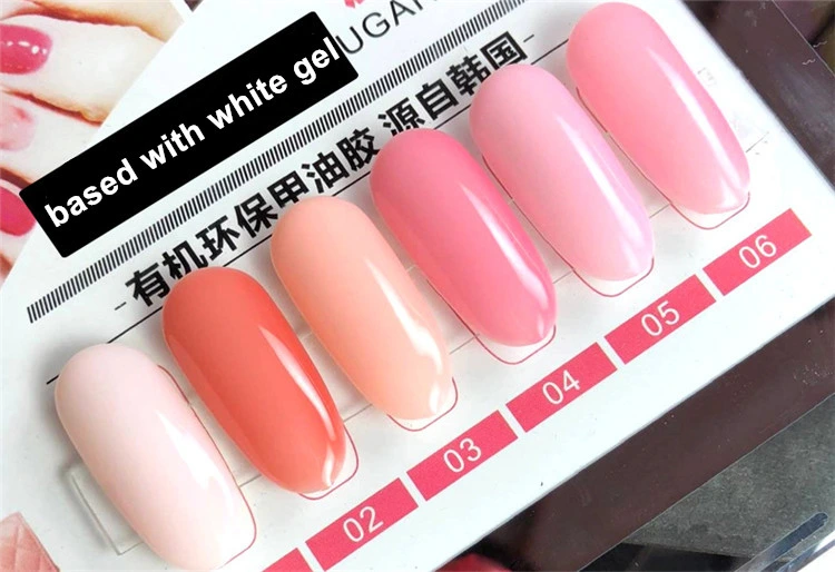 Private Logo 2019 Popular Long Lasting Crystal Nude Jade Pink Color Nail Gel Polish Vanish Kit