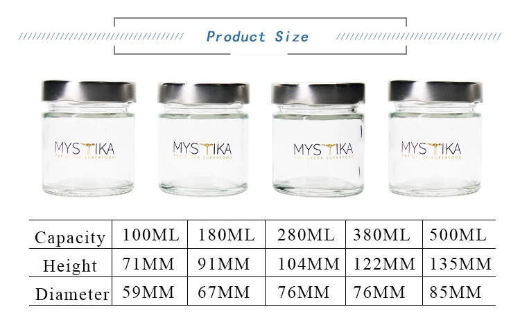 200ml Wide Mouth Glass Jar with Lid Honey Jar Glass