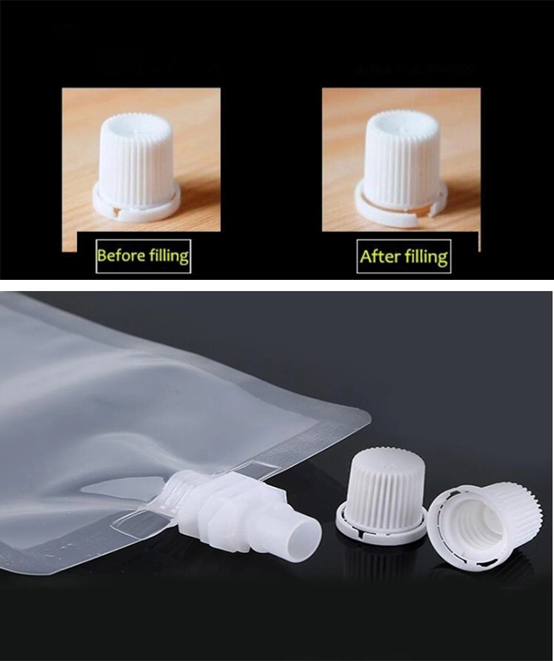 Clear Liquid Jelly Water Packaging Juice Drink Stand up Spout Pouch Bag