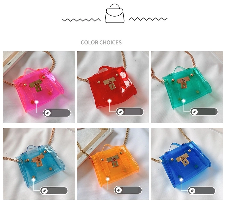 Children Clear Purses Transparent PVC Street Handbags Girls Mini Jelly Bags Little Jelly Purse Handbags Kids Clear Clutch Purses