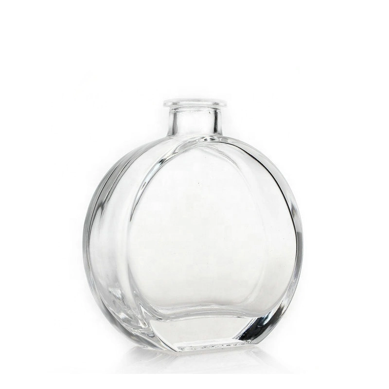 150ml Clear Flat Round Reed Diffuser Glass Bottle Decoration Glass Bottle Diffuser