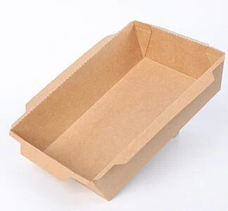 Noodle Take out Boxes, Kraft Paper Made Meal Pail Food Container for Fried Chicken Fruit Vegetable