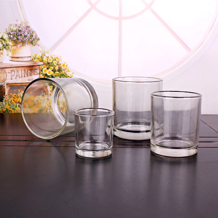 Empty Round Wide Mouth 120ml 330ml 500ml 700ml Clear Glass Candle Jars