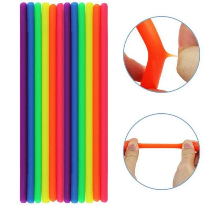 Stretchy Jelly String Noodles Thin Rubber Fidget Sensory Toys