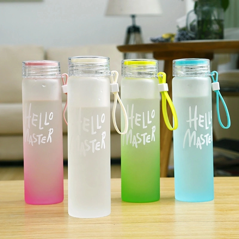 Clear & Frost My Bottle Water Glass Bottle Wide Mouth Colored Cap 480ml 2020