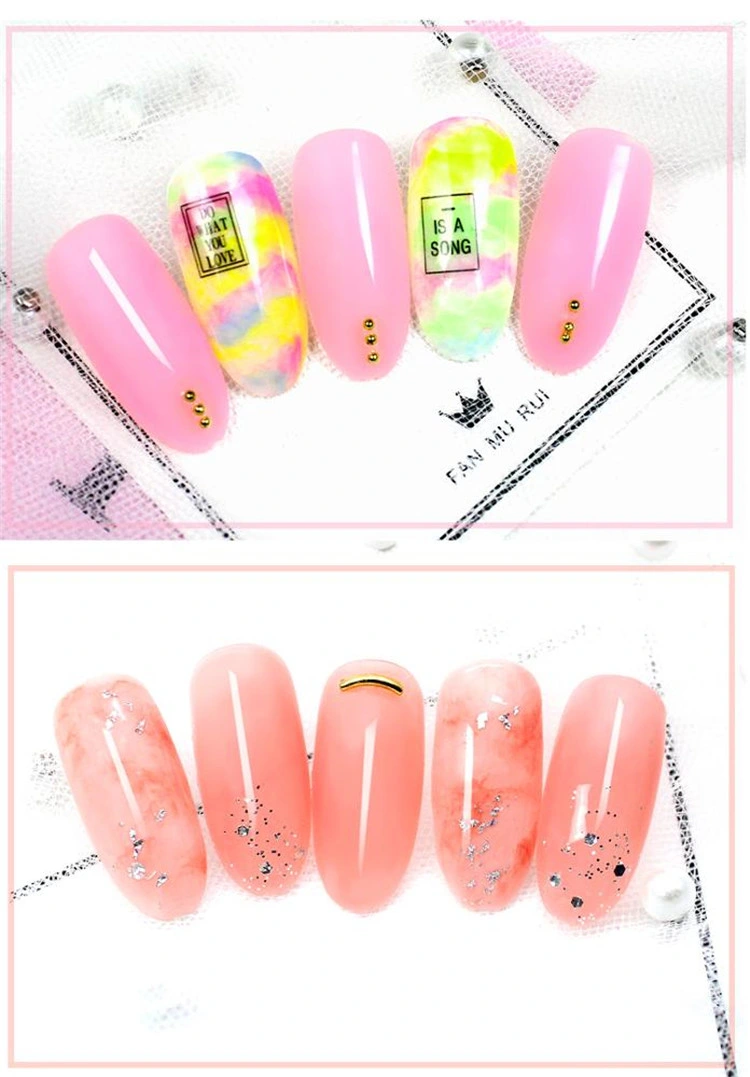 Private Logo 2019 Popular Long Lasting Crystal Nude Jade Pink Color Nail Gel Polish Vanish Kit