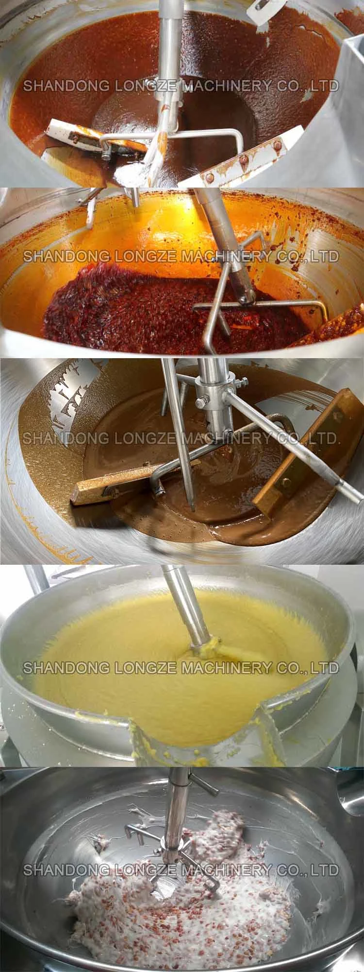 Ce Approved Industrial Cooking Mixer Machine Jacketed Kettle Cooking Kettle for Mung Bean Paste Vanilla Bean Paste for Sale