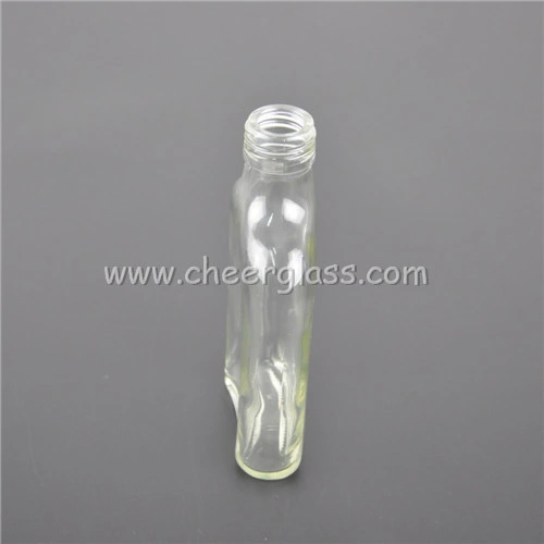 High Quality Miniture 150ml Little Clear Flat Bottle Glass Hip Flask with Screw Cap