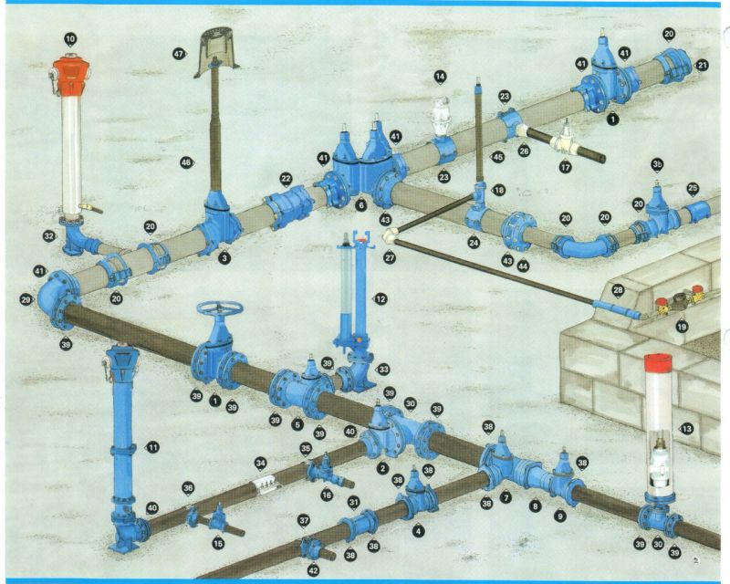 Ductile Cast Iron Pipe Fittings to Connect Plastic Pipes and Equipments / PE, PVC Pipe Fittings