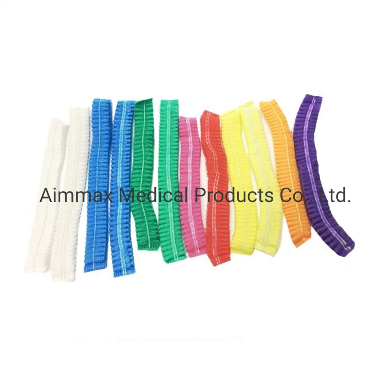 Mob Cap Disposable Non Woven Clip Cap with Single/Double Elastic