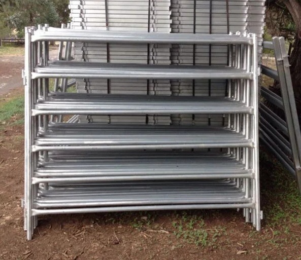 Heavy Duty Metal Oval Rail Cow Fence Panels for Au Market