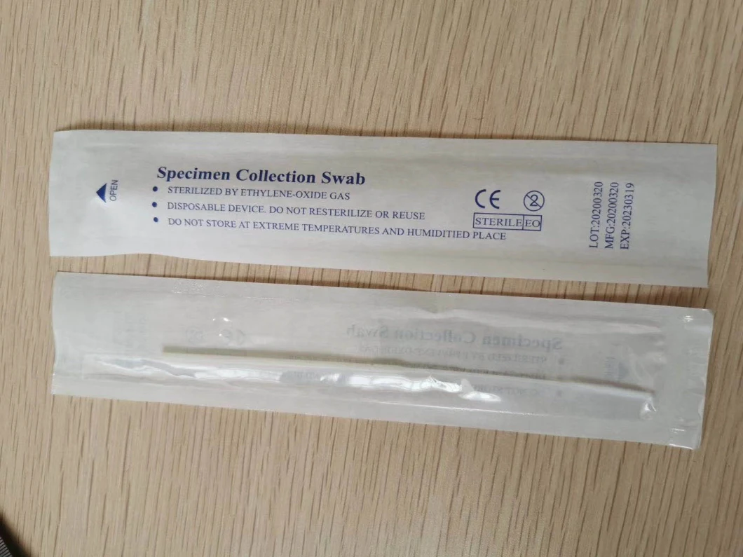 Disposable Sterile ABS Stick Virus Sampling Sample Collection Nasal Throat Flocked Swab with Tube