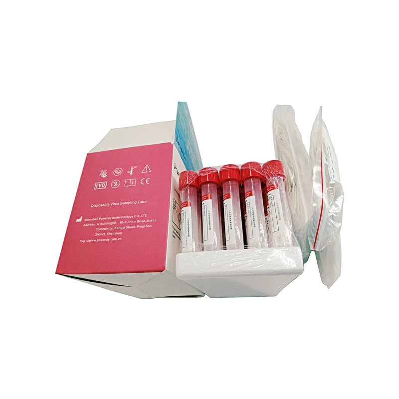 China Flocked Swab Kits Nasopharyngeal Swab Throat Swab Nylon Nasal Swab Viral Tranport Swab Medium