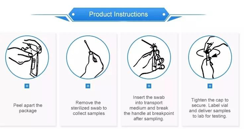 Nasopharyngeal Throat Flocked Swab Vtm Kit