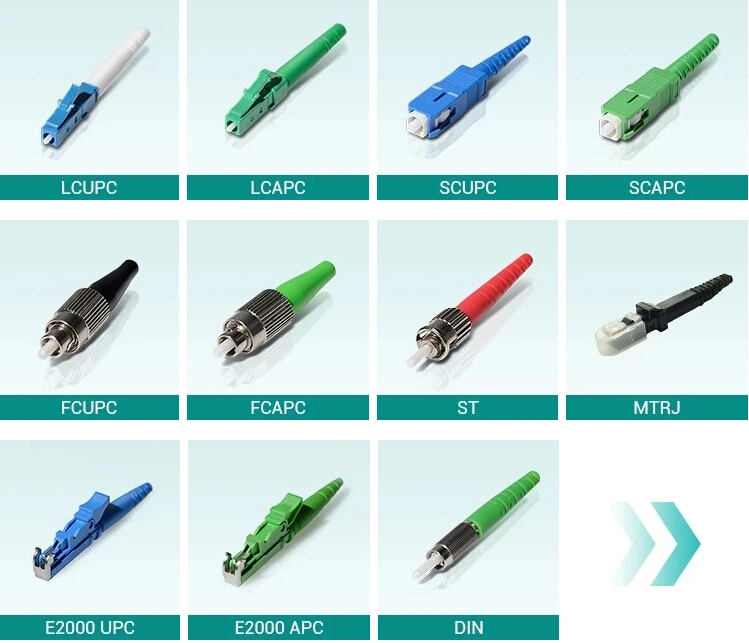 Factory Price Simplex Duplex Sm/mm Fiber Optic Sc LC FC St E2000 APC/Upc Connector