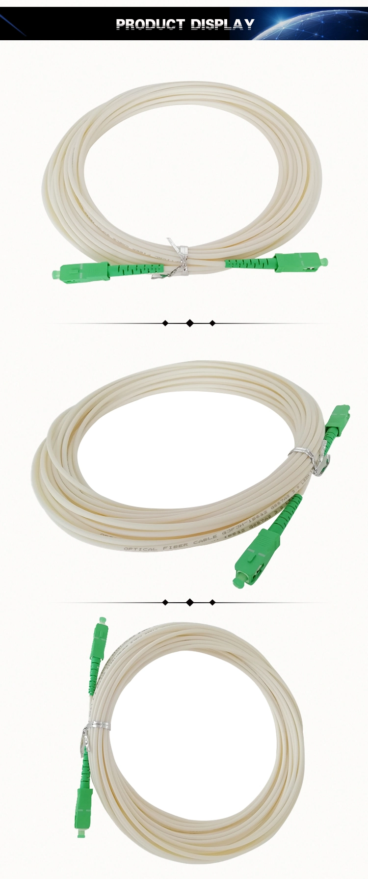 Simplex Duplex Singlemode Multimode Fiber Optic Jumper with LC/Sc/FC/St/E2000 Connector