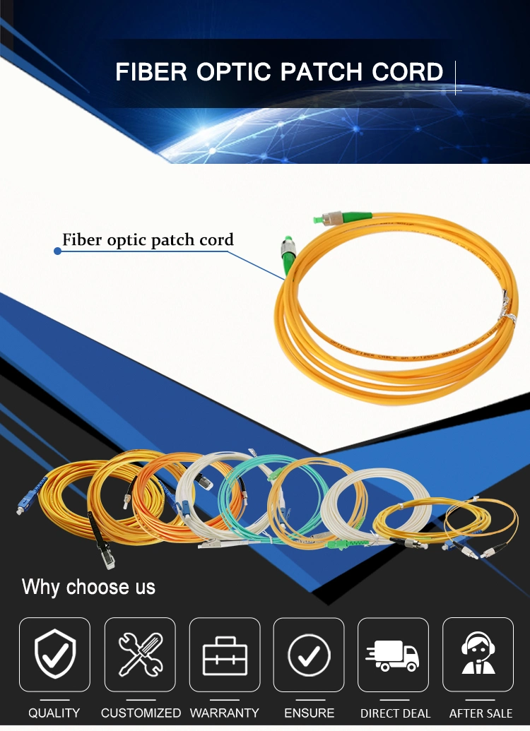 Simplex Duplex Singlemode Multimode Fiber Optic Jumper with LC/Sc/FC/St/E2000 Connector