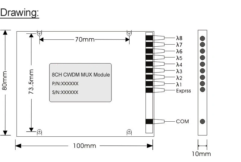 4 8 16 Channel CWDM Demux Module Multiplexer CWDM Dual Fiber with LC Optical Connector