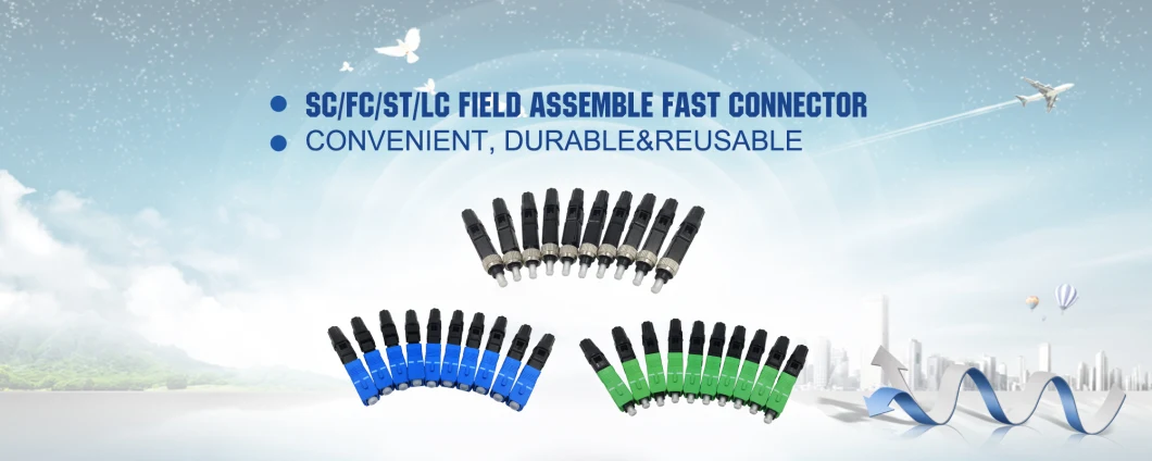 FTTH Sc APC 0.3dB Single-Mode Fiber Optic Fast Connector FTTH Fiber Optic Quick Connectors