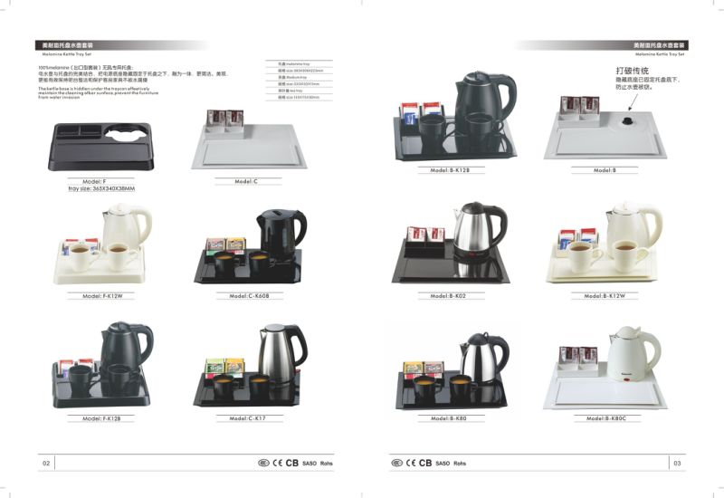 Kettle, Kettle Tray Sets, Hotel Room Amenities, Many Design for Optional