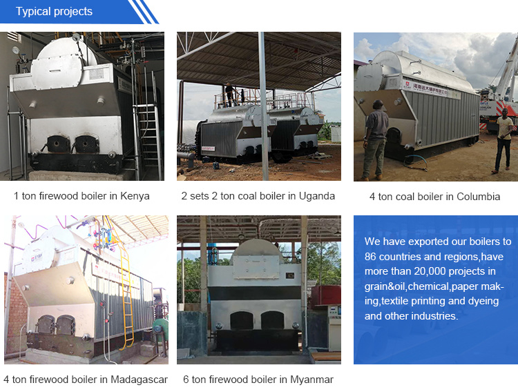 1t 2t 3t 4t 5t 6t Wood Firewood Coal Fired Steam Boiler