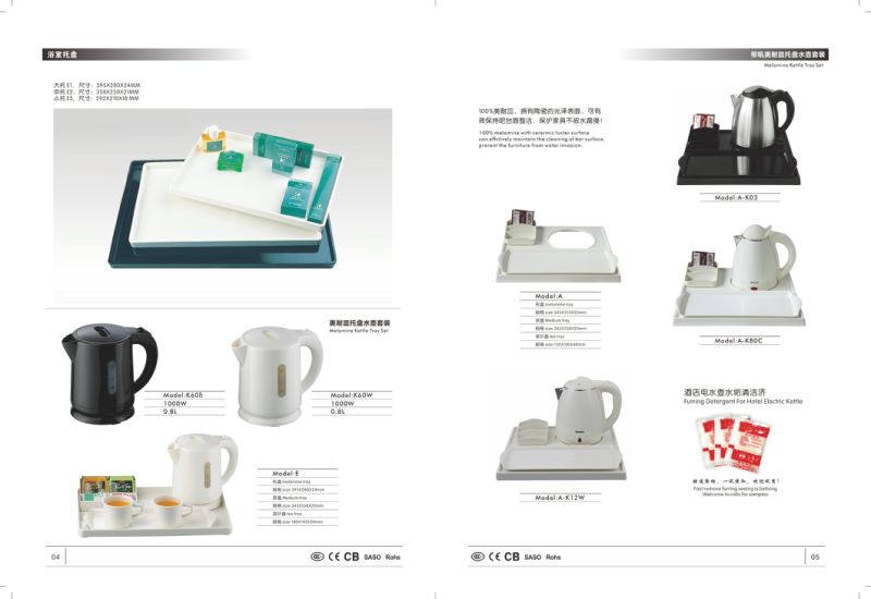 Kettle, Kettle Tray Sets, Hotel Room Amenities, Many Design for Optional