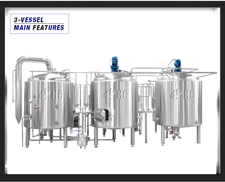 Beer Brewing Equipment Shandong SUS304 Steam Craft Brewery Brew Kettle 1000L