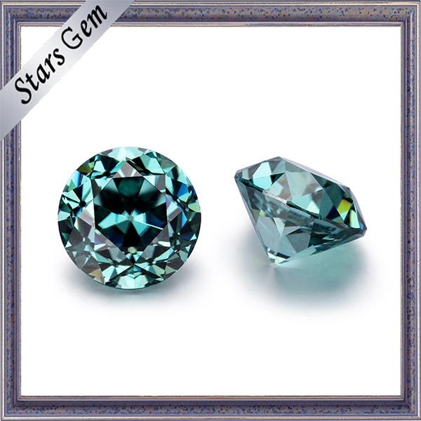 Old Cut Old European Cut 8.0mm Deep Green Moissanite