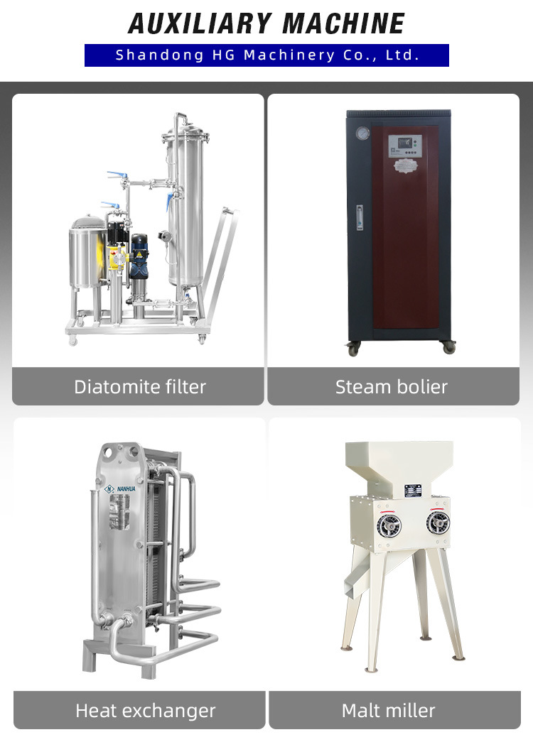 Beer Brewing Equipment Shandong SUS304 Steam Craft Brewery Brew Kettle 1000L