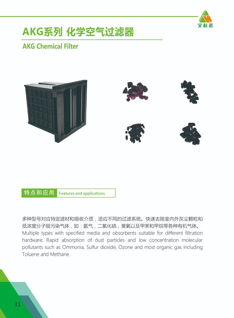 Activated Carbon Primary Air Filter for Commercial Building HVAC System