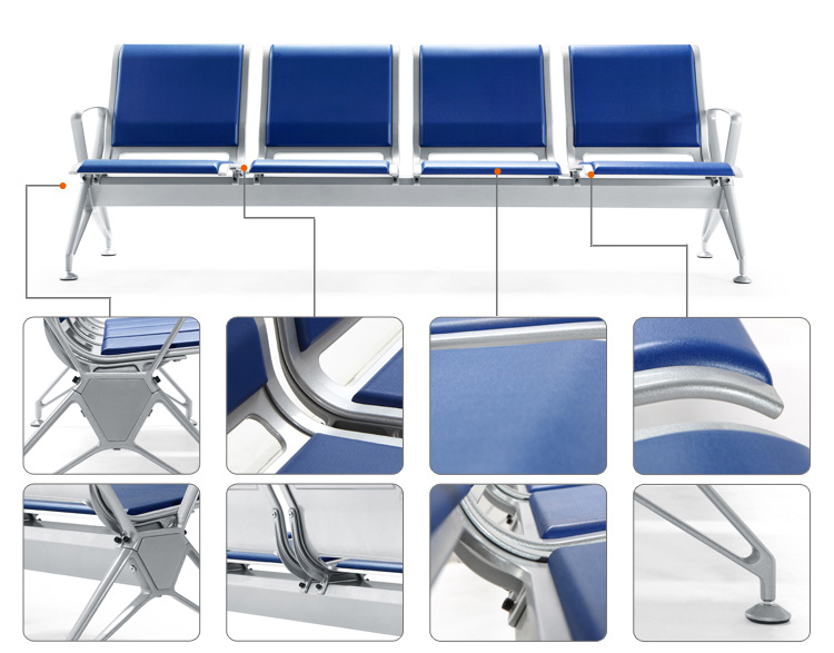 4 Seater Public Waiting Bench for Public Seating Area