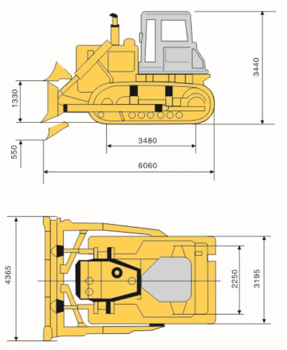 Yishan swamp hydraulic bulldozer 220HP model TSY220C with straight-tilt blade