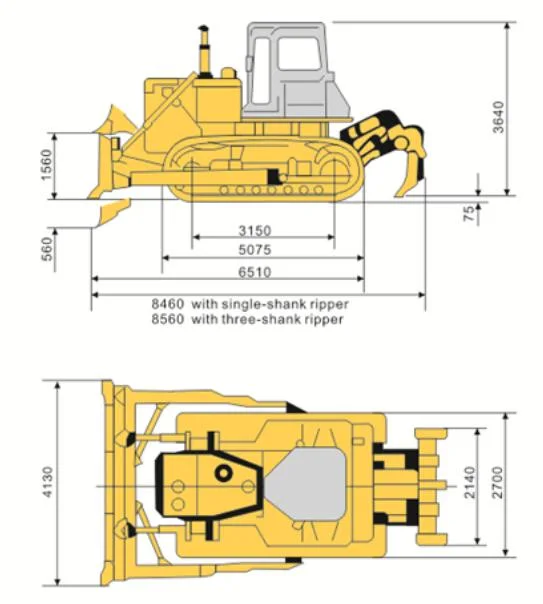 Yishan 320HP hydraulic crawler bulldozer TY320C with Komatsu technology