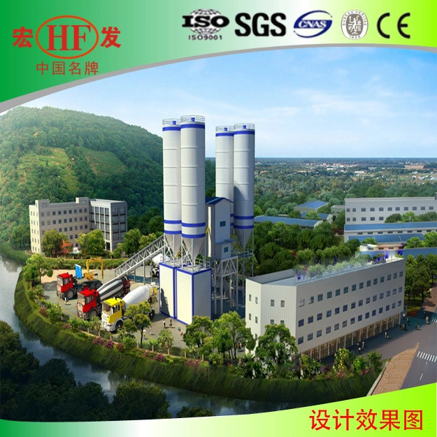 Hongfa 25cbm, 50cbm, 90cbm, 120cbm, 180cbm Per Hour Concrete Batching Plant Concrete Mixing Plant