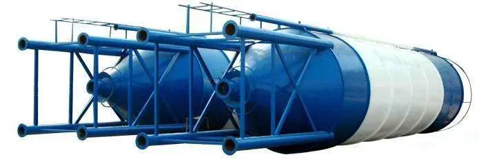 200t Movable Portable Horizontal Cement Silo