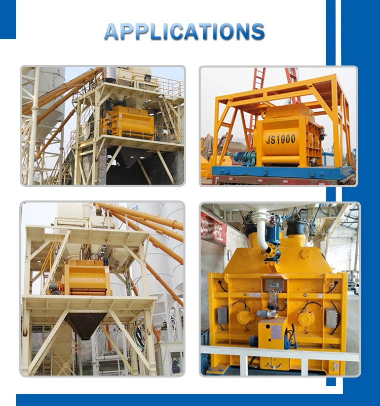 Js Series Horizontal Twin Shaft Concrete Mixer Machinery Concrete Mixer Used in Concrete Mixing Plant