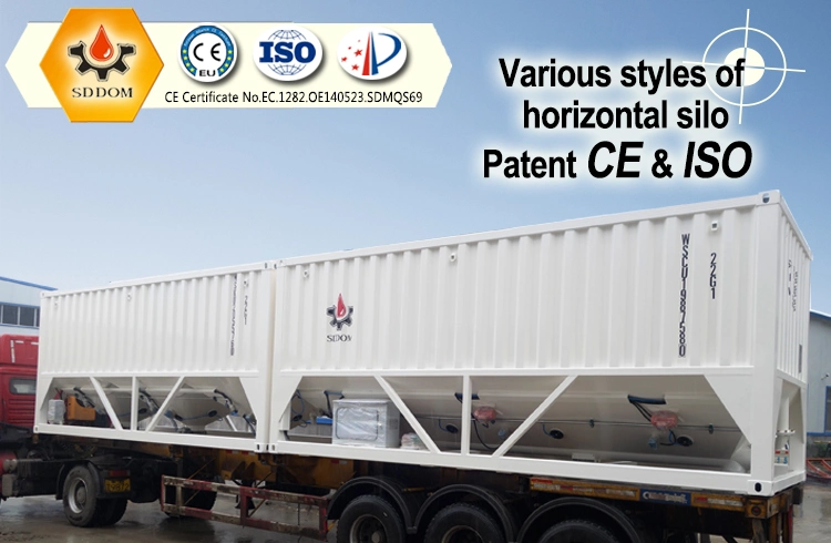 20FT Container Size Welded Type Horizontal Cement Silo for Sale