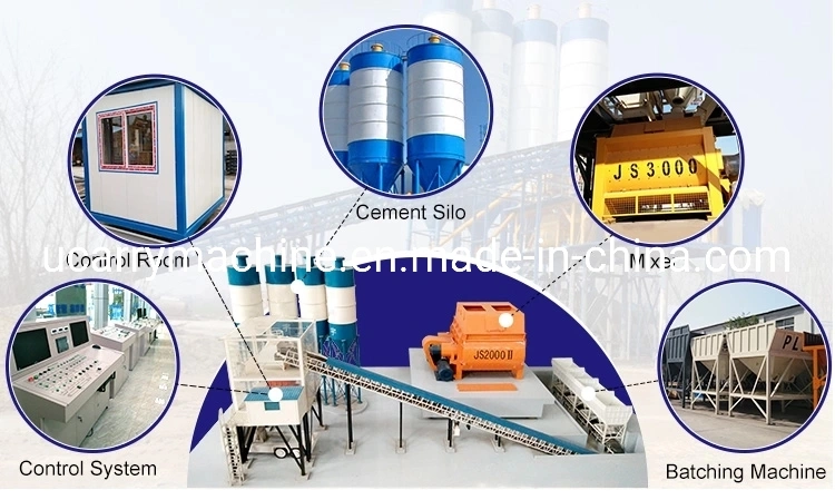 Construction Equipment Concrete Mixer Cement Precast Batching Plant Belt Conveyor Modle Batching Plant