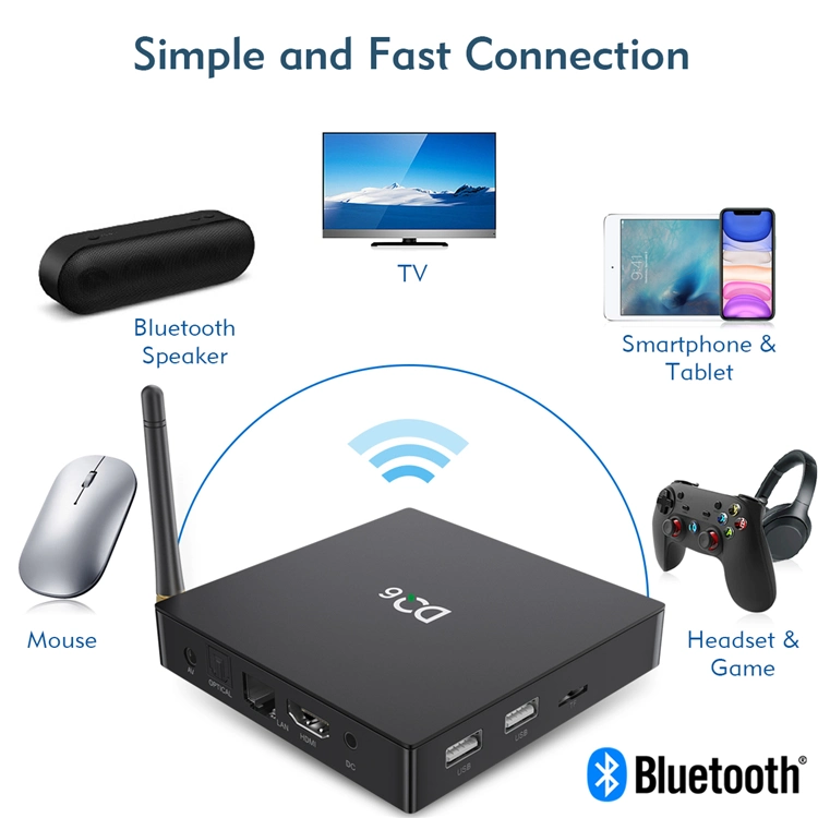 Factory Price Dq6 TV Box Android 10 IPTV Set Top Box