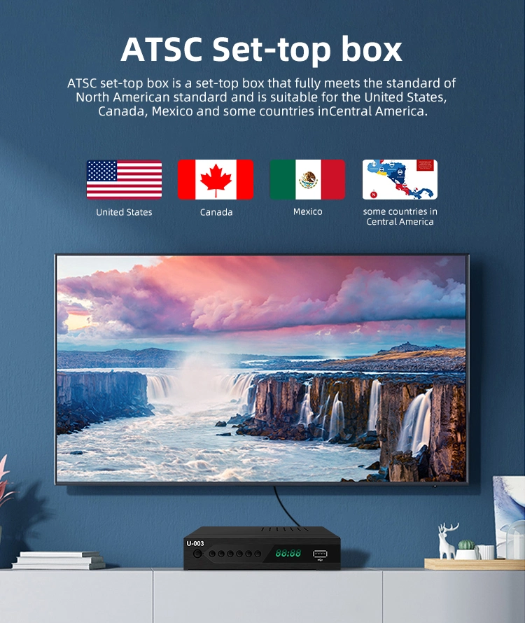 HD Set Top Box TV ATSC Converter for North American ATSC Modulator